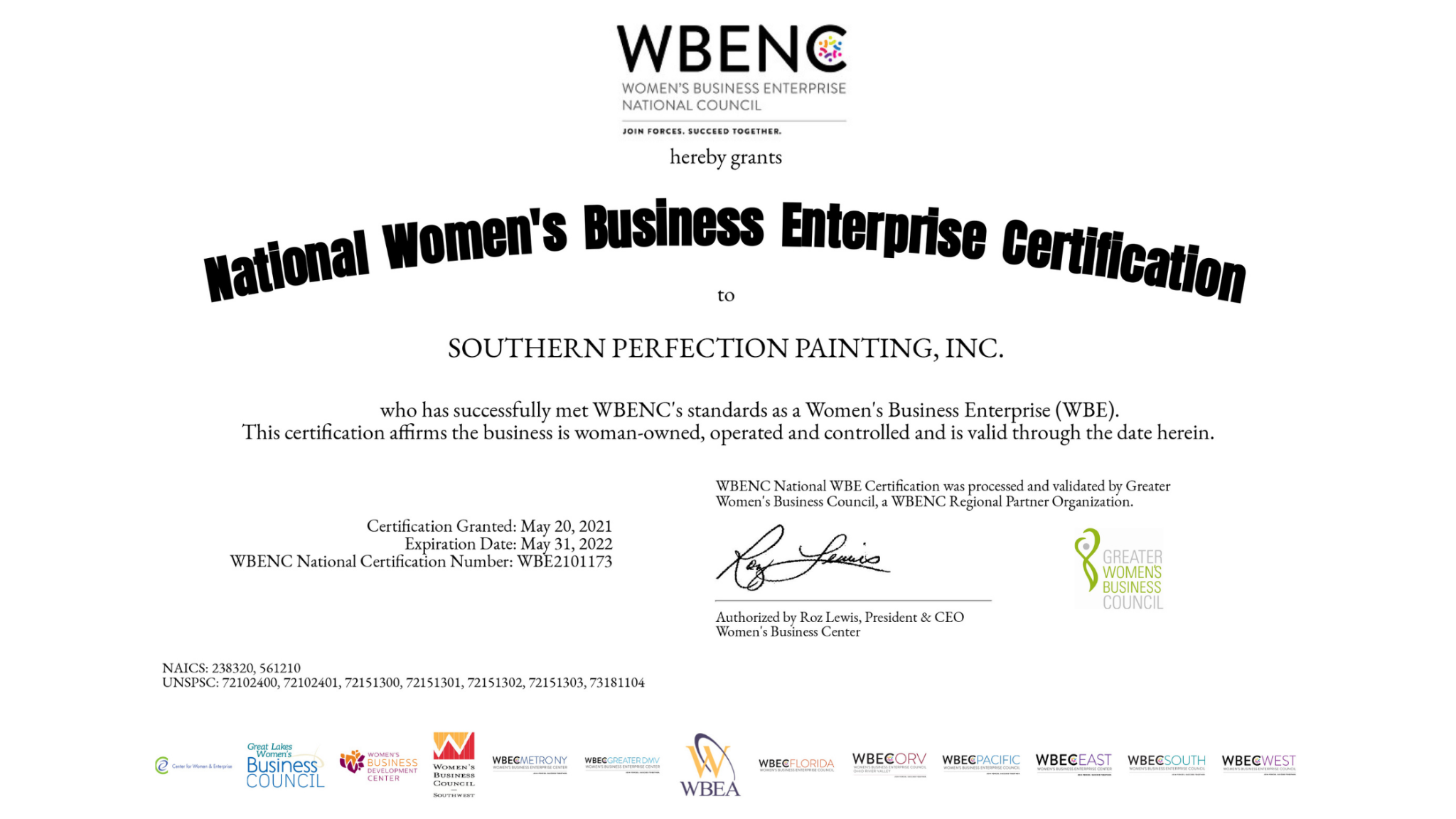 Women’s Business Enterprise National Council To Be Awarded To SPPI